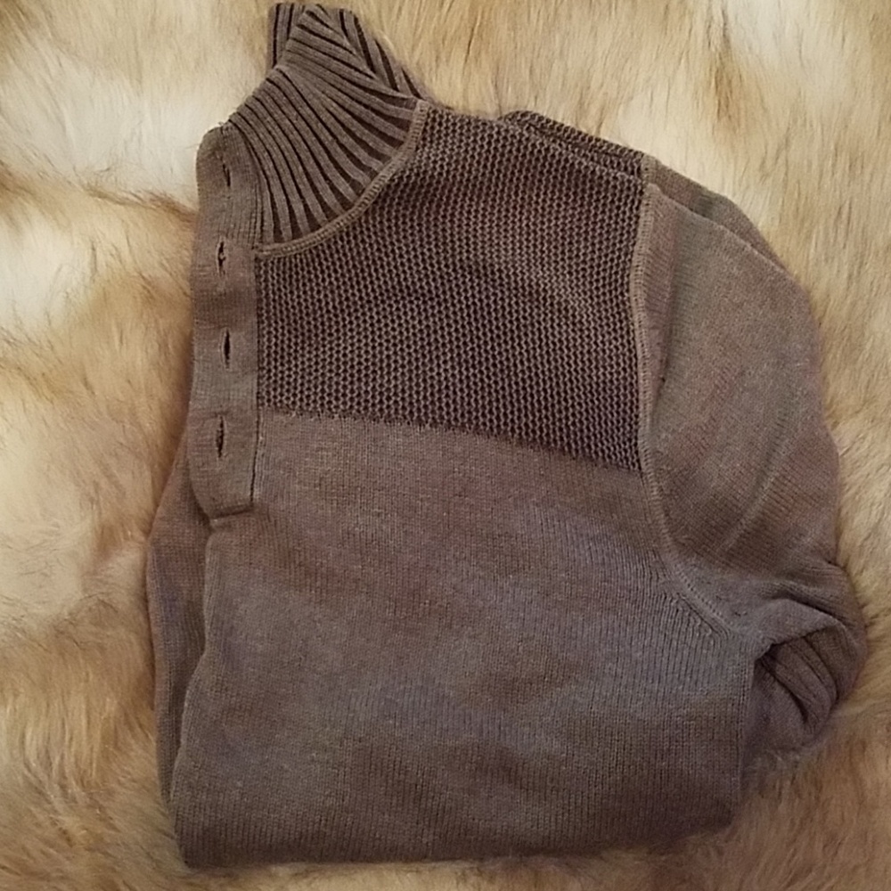 Quarter button sweater